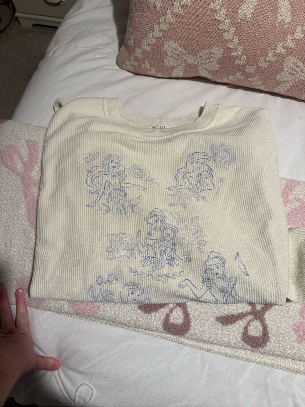 Disney Princess Blue Sketch Corded Crew